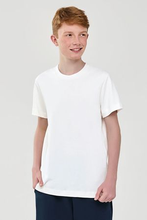 Camiseta Juvenil Menino Básica Beats Branco