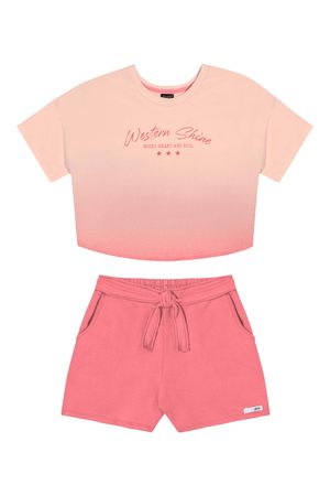 Conjunto Juvenil Menina Western Beats Rosa