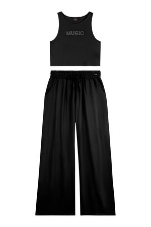 Conjunto Juvenil Menina Music Strass Beats Preto