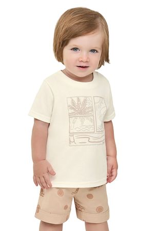 Conjunto Bebê Menino Tropical Leve Elian Bege