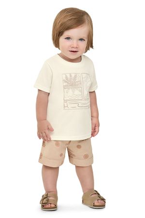 Conjunto Bebê Menino Tropical Leve Elian Bege