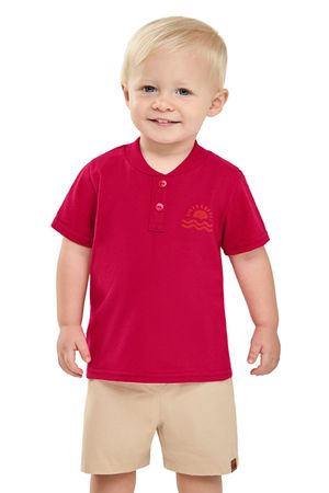 Conjunto Bebê Menino Sol Elian Vermelho