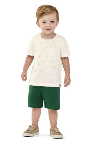 Conjunto Curto Infantil Menino Sol Elian Bege