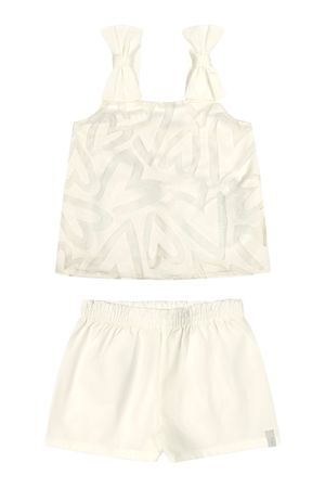 Conjunto Infantil Menina Tule Corações Elian Bege