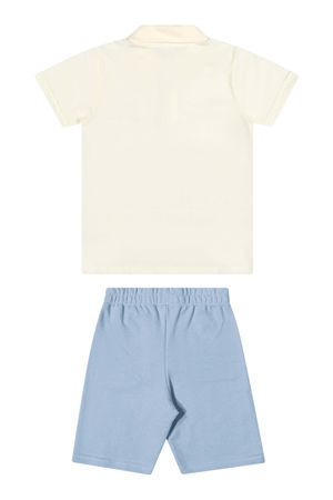 Conjunto Infantil Menino Polo Listrado Elian Bege