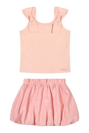 Conjunto Infantil Menina Balonê Brilho Colorittá Rosa