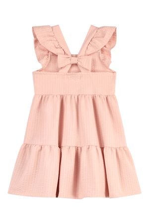 Vestido Infantil Menina Texturizado Laço Colorittá Rosa