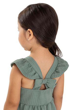 Vestido Infantil Menina Texturizado Laço Colorittá Verde