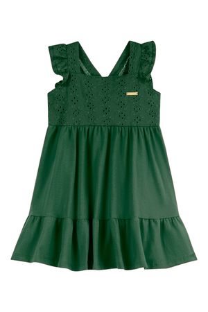 Vestido Midi Infantil Menina Laise Colorittá Verde