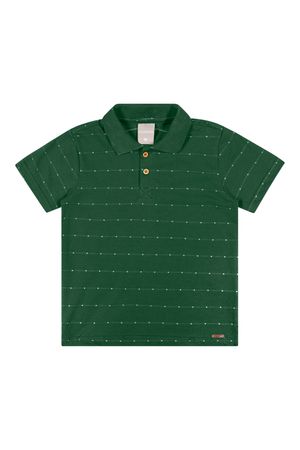 Camisa Polo Infantil Menino Listras Colorittá Verde