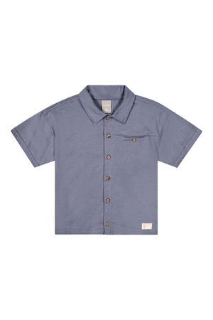 Camisa Infantil Menino Malha Linho Colorittá Azul