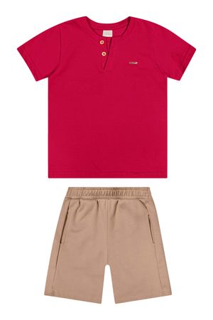 Conjunto Infantil Menino Piquet Colorittá Vermelho