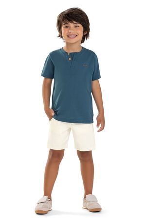 Conjunto Infantil Menino Piquet Colorittá Azul