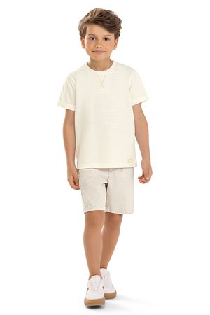 Bermuda Infantil Menino Linho Colorittá Bege