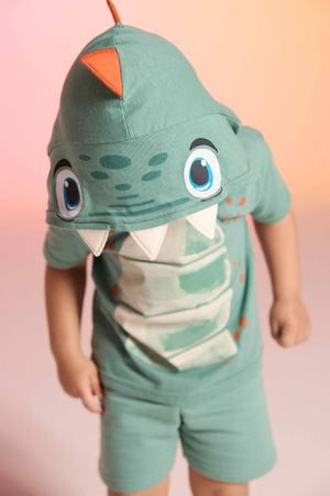 Conjunto Infantil Menino Fantasia Dino Elian Verde