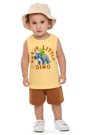 Conjunto Bebê Menino Estampa Brave Elian Amarelo