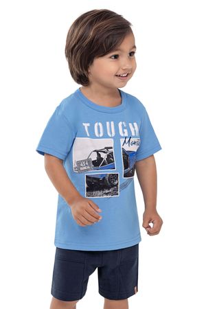 Conjunto Curto Infantil Menino Jipeiro Elian Azul