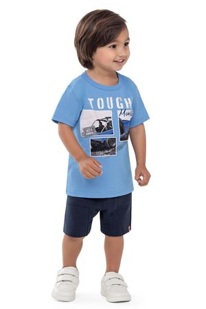 Conjunto Curto Infantil Menino Jipeiro Elian Azul