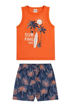 Conjunto Infantil Menino Surfing Elian Laranja