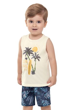 Conjunto Infantil Menino Surfing Elian Bege