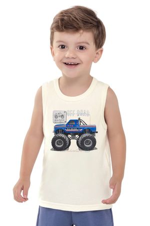 Regata Infantil Menino Monster Truck Elian Bege