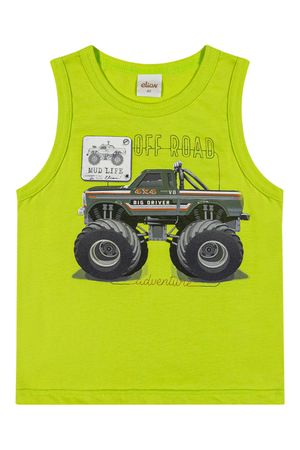 Regata Infantil Menino Monster Truck Elian Verde