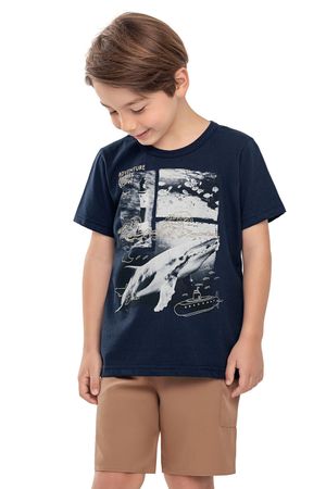 Conjunto Curto Infantil Menino Marítimo Elian Azul