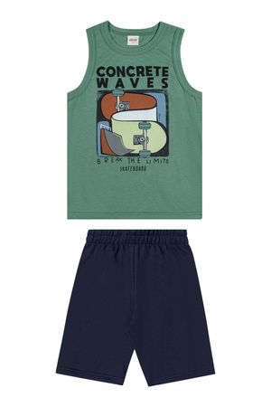 Conjunto Infantil Menino Estampa Verão Elian Verde