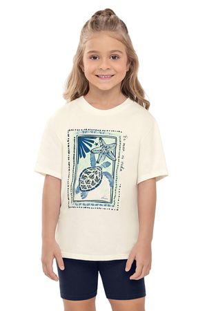 Conjunto Infantil Menina Glitter Tartaruga Elian Bege