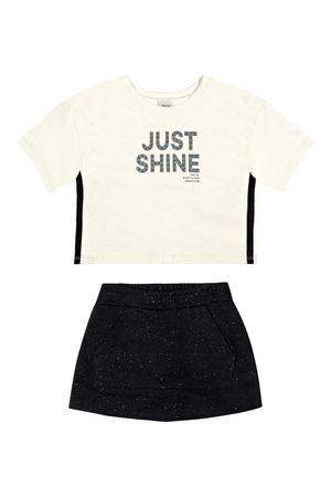 Conjunto Infantil Menina Shine Com Bolso Elian Bege