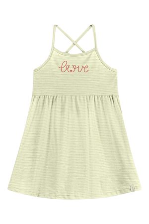 Vestido Infantil Menina Moletinho Listrado Elian Verde