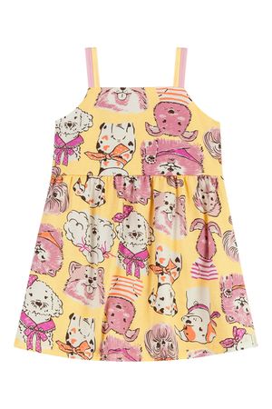 Vestido Infantil Menina Cachorrinhos Elian Amarelo