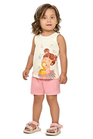 Regata Infantil Menina Glitter Elian Bege