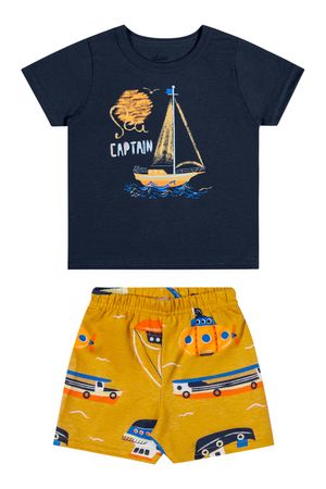 Conjunto Bebê Menino Captain Elian Azul