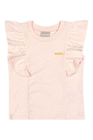 Blusa Infantil Menina com Babado Colorittá Rosa