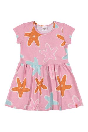 Vestido Infantil Menina Estrela-do-Mar Elian Rosa