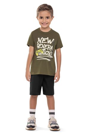 Camiseta Infantil Menino Urban Gamer Elian Verde