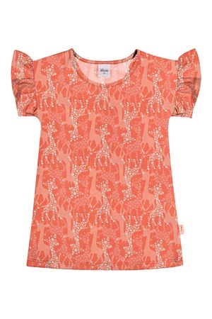 Vestido Infantil Menina Meia Malha Girafa Elian Laranja