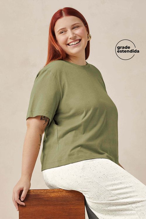 Blusa Feminina Comfy Recorte Marialícia Verde
