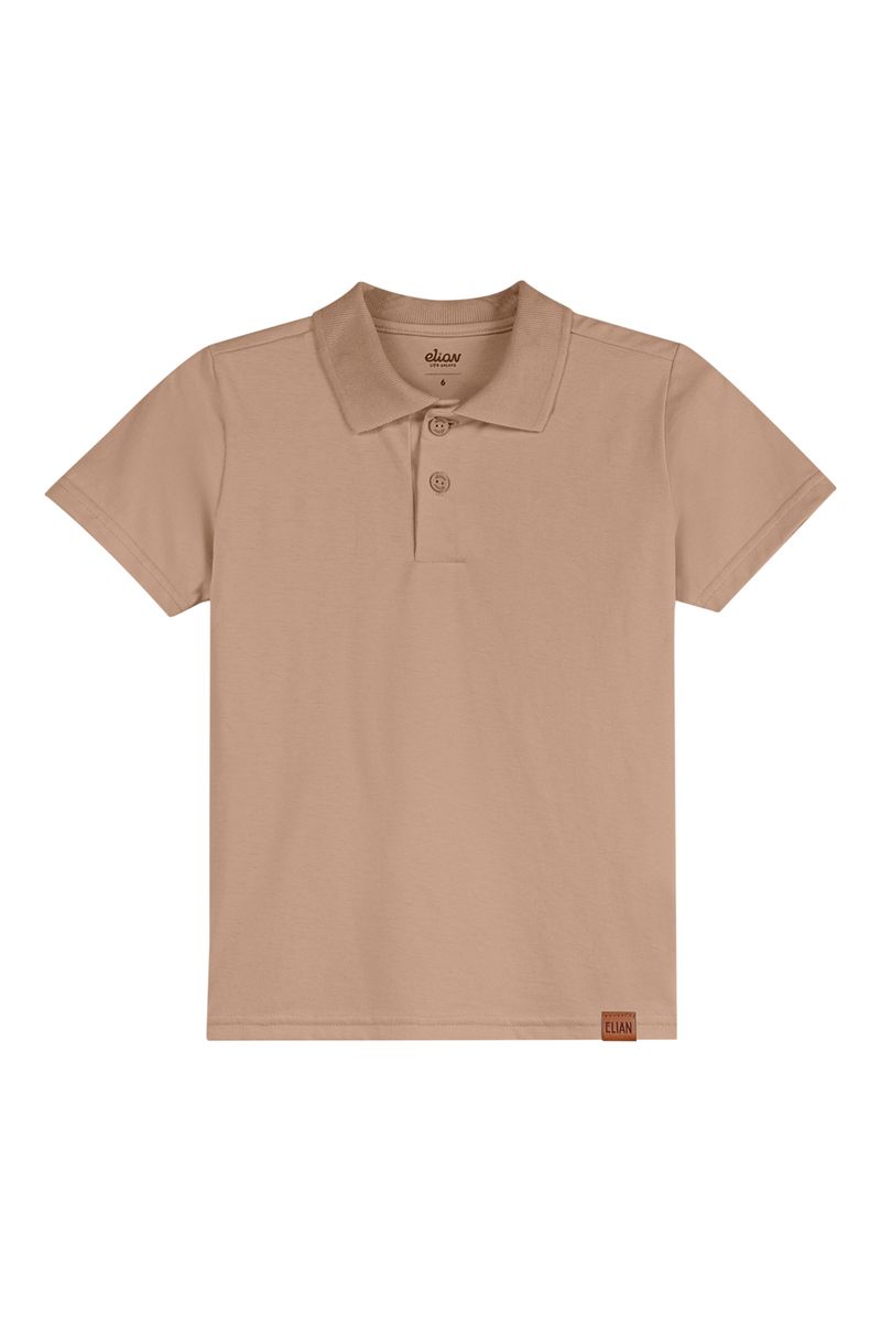 Camisa Polo Básica Infantil Menino Elian Marrom - Elian
